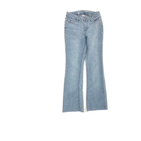 No Boundaries Bootcut Raw Hem Women's size 1 Light Wash Blue Denim Jeans - Picture 1 of 4